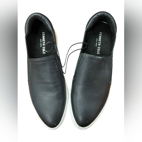 Kenneth Cole New York Women Mariel Leather Upper Sneakers Sz 7 Black NWT - Picture 3 of 6